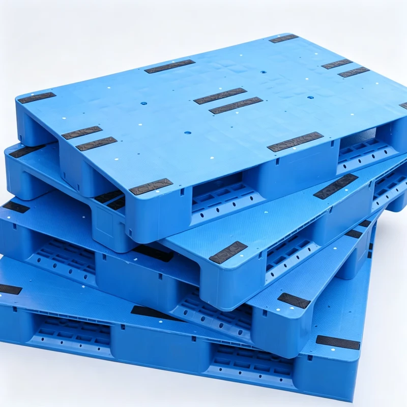 100-Virgin-HDPE-4-Way-Entry-Stackable-Euro-Plastic-Pallet-for-Pharmaceutical-and-Food-Industry-Use