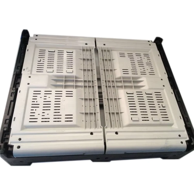 1000kgs-Large-Volume-Foldable-Manufacturing-Plastic-Pallet-Crate-With-Lid