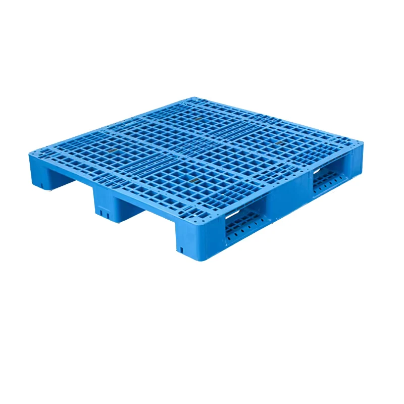 1100-X-1100-mm-Custom-Logo-Japan-Size-Single-Faced-HDPE-Plastic-Euro-Pallets-4-Way-Entry-for-Industrial-Warehouse-Transportation