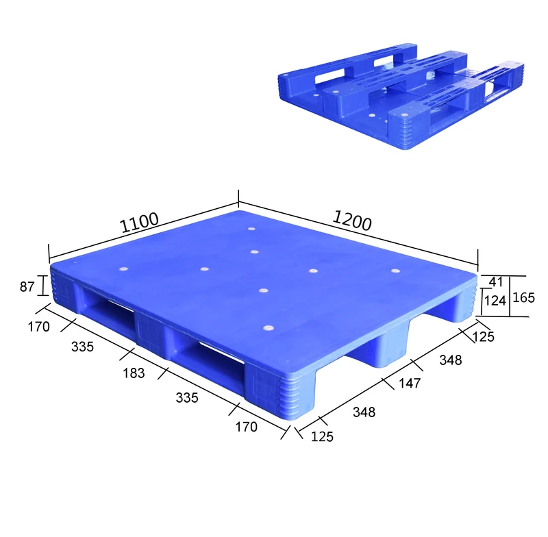 1200-1100mm-Heavy-Duty-Flat-Deck-PP-Plastic-Pallet-Eco-friendly-Single-Faced-4-Way-RFID-Reinforced-8-Steel-Cores-6.0T-Static