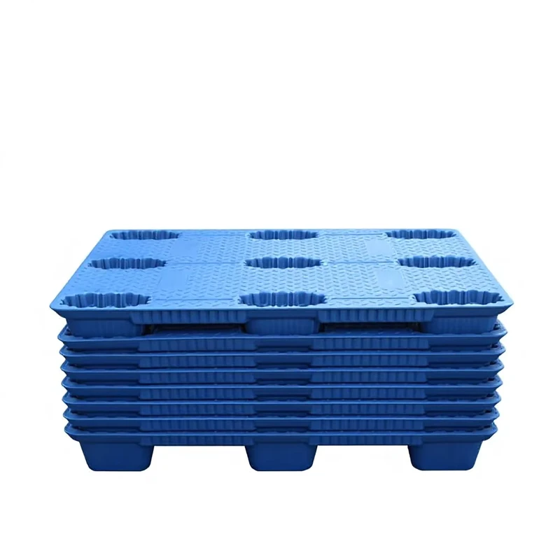 1200-800-140mm-Durable-Nine-leg-European-style-Plastic-Pallet-Blow-molded-As-a-Single-Piece-Used-for-Pallet-Rack-Storage