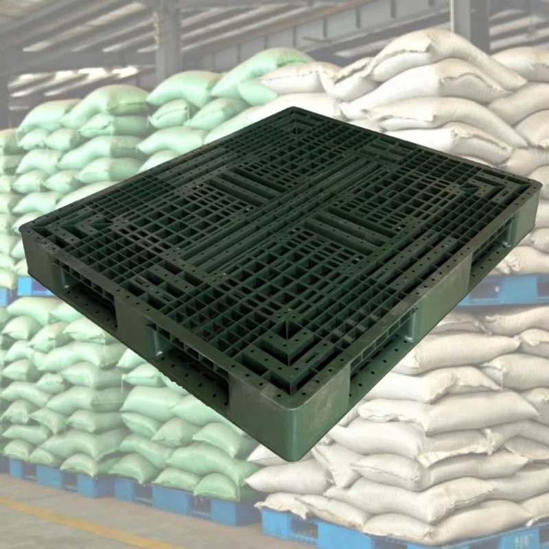1200-X-1000-X150-mm-Heavy-Duty-Single-Side-with-Smooth-Surface-Stacking-Plastic-Pallet-for-Transportation