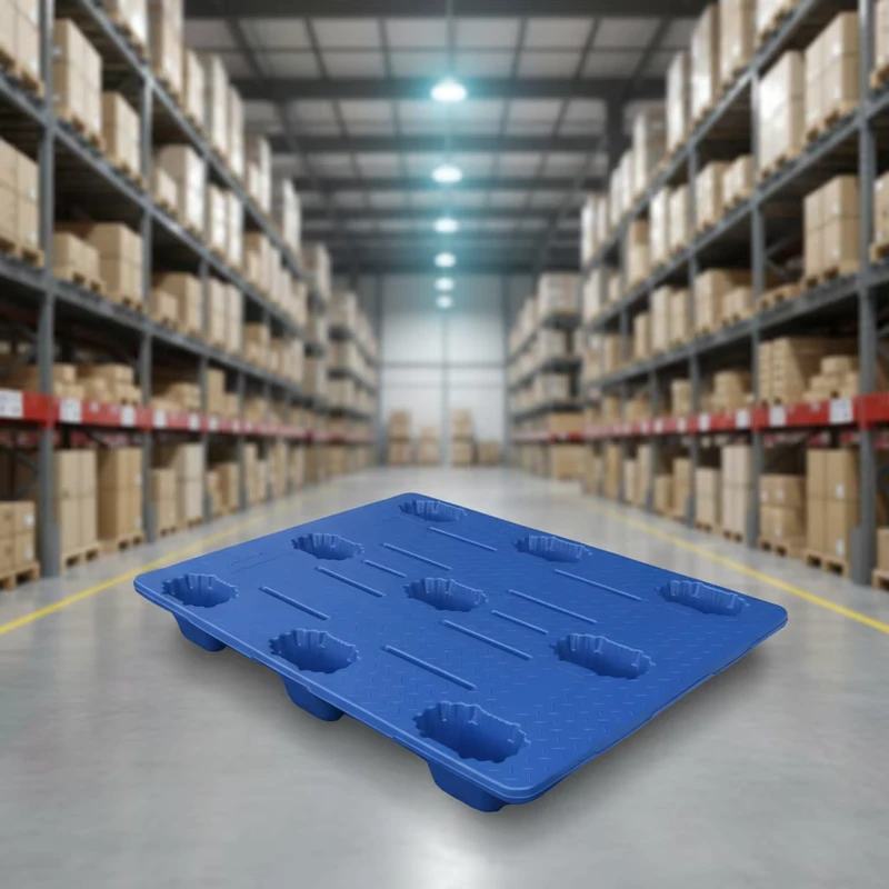 1400-1000-150mm-HDPE-4-Way-Euro-Style-Heavy-Duty-Blow-Molded-Moisture-Proof-Flat-Pallet-for-Warehouse
