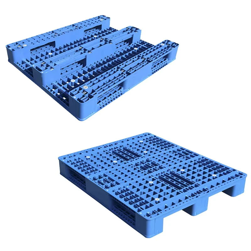 4-way-Forklift-Access-Anti-Slip-3-Legs-Heavy-Duty-Single-Faced-HDPE-Euro-Pallet-Plastic-1200x1000mm-2.0T-Dynamic-Load-Industrial
