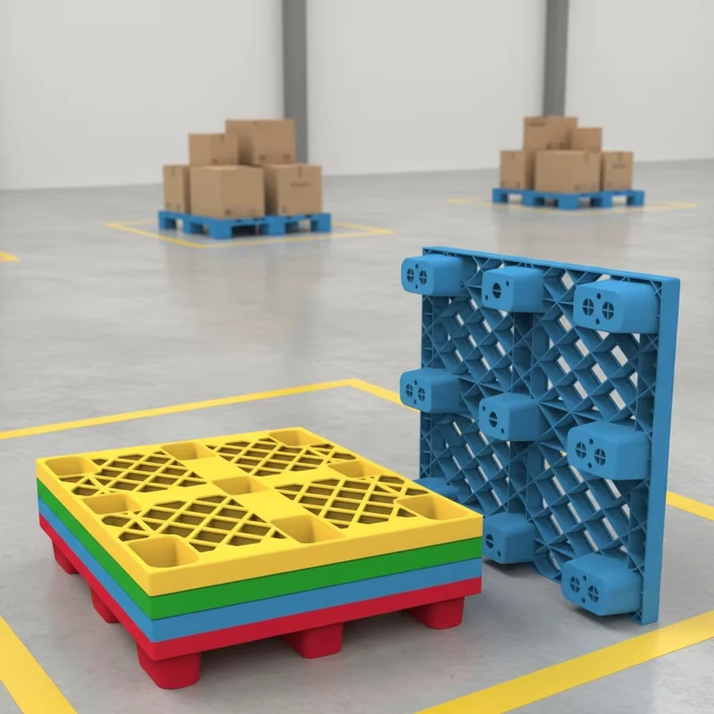 48x40-Inch-Factory-Export-Logistic-Plastic-Pallet-Stackable