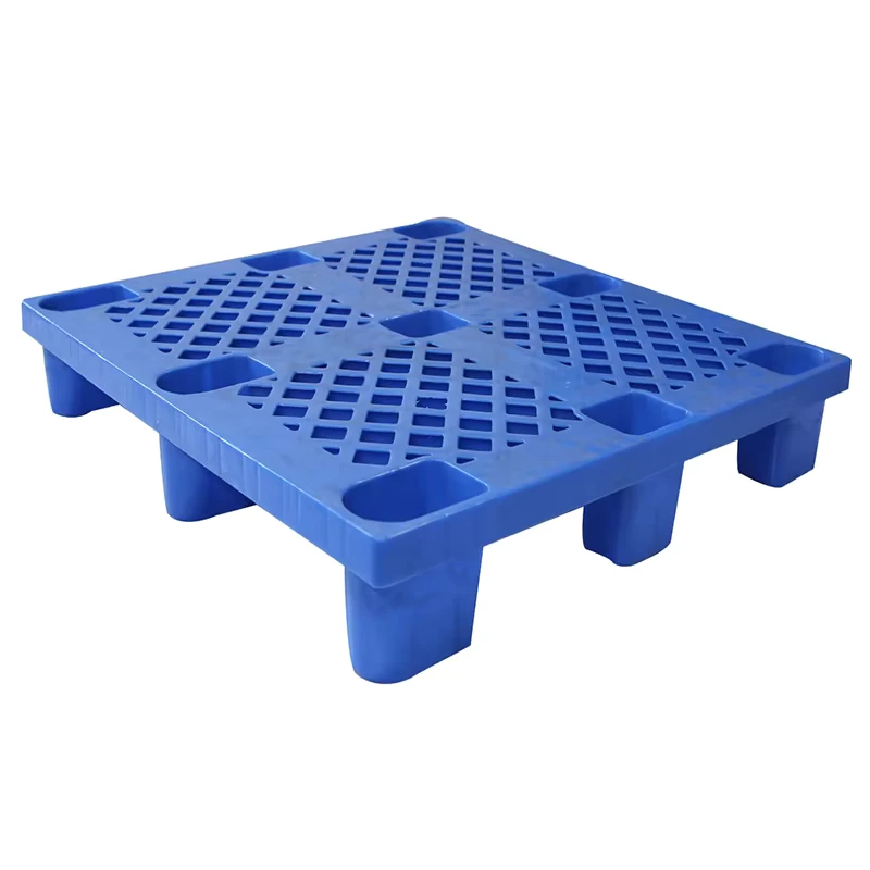 9-Leg-Grid-Light-Weight-4-Way-Single-Faced-HDPE-Plastic-Pallet-5.0T-Static-Load-Stackable-1100x1100x140mm-Eco-friendly