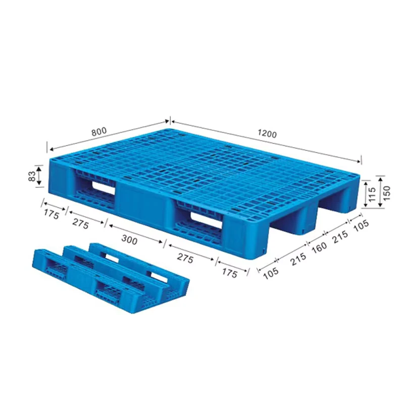 Basic-Euro-Single-Faced-4-Way-HDPE-Plastic-Export-Pallet-1200x1000mm-Heat-Treated-Hygienic-100-Recyclable-Stackable-5-Layers