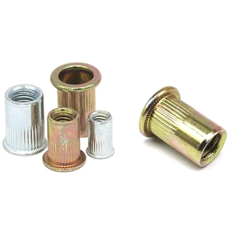 Color-Zinc-Flat-Head-Rivet-Nuts-M4-M5-M6-M8-M10-Rivet-Nuts-Pressure-Threaded-Inserts-Special-Odm-Rivet-Nuts-for-Hardware