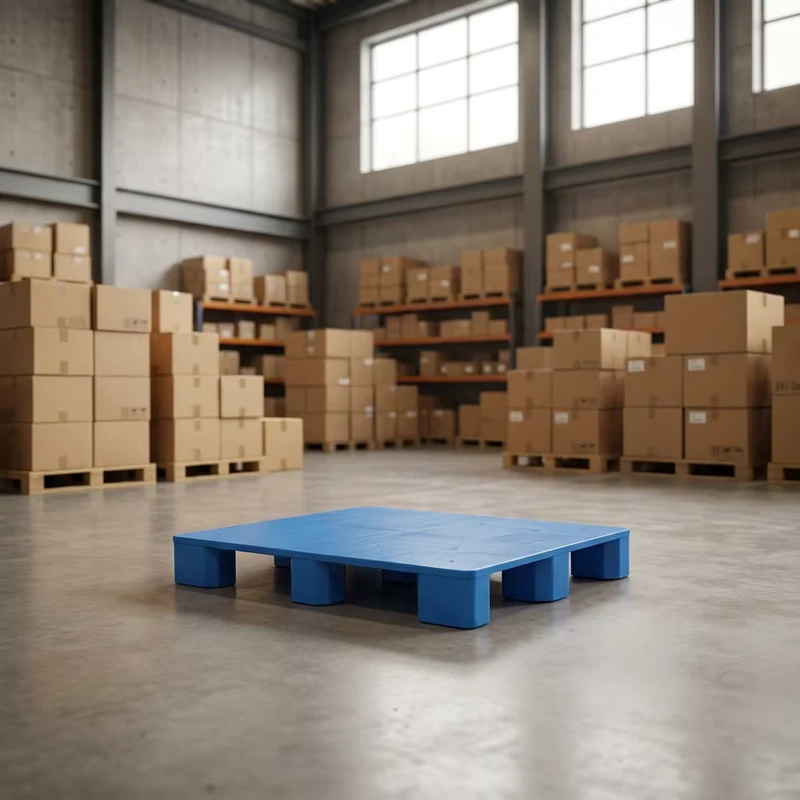 Custom-Color-9-Legs-Agriculture-Industry-Solid-Heavy-Duty-Forklift-Plastic-Pallet-With-Anti-Slip-Deck