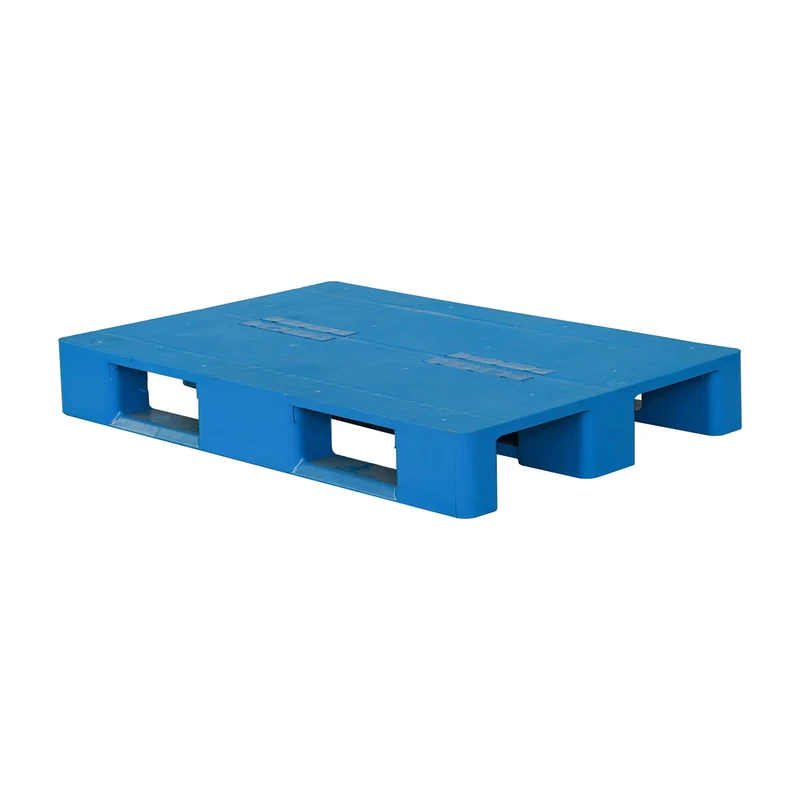 Custom-Color-Euro-Plastic-Pallet-Single-Side-4-Way-Entry-for-Warehouse-Storage-and-Moving-with-Logo-Customization