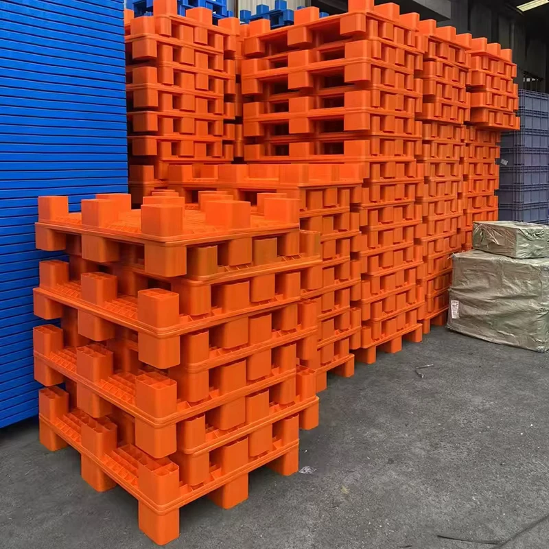 Custom-Color-Industrial-HDPE-48x40-1200x1000mm-9-Feet-Flat-Stacking-Plastic-Pallets-in-Stock