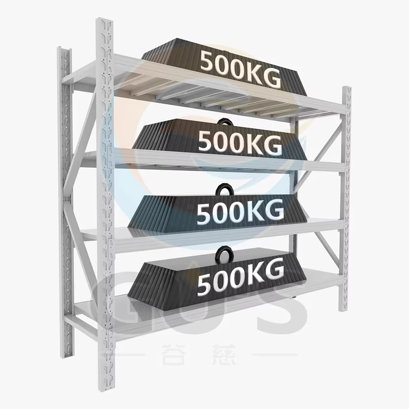 Custom-Heavy-Duty-4-Tier-Industrial-Selective-Warehouse-Metal-Rack-Storage-Shelf-Corrosion-Protected-Made-Steel-Plastic-Material