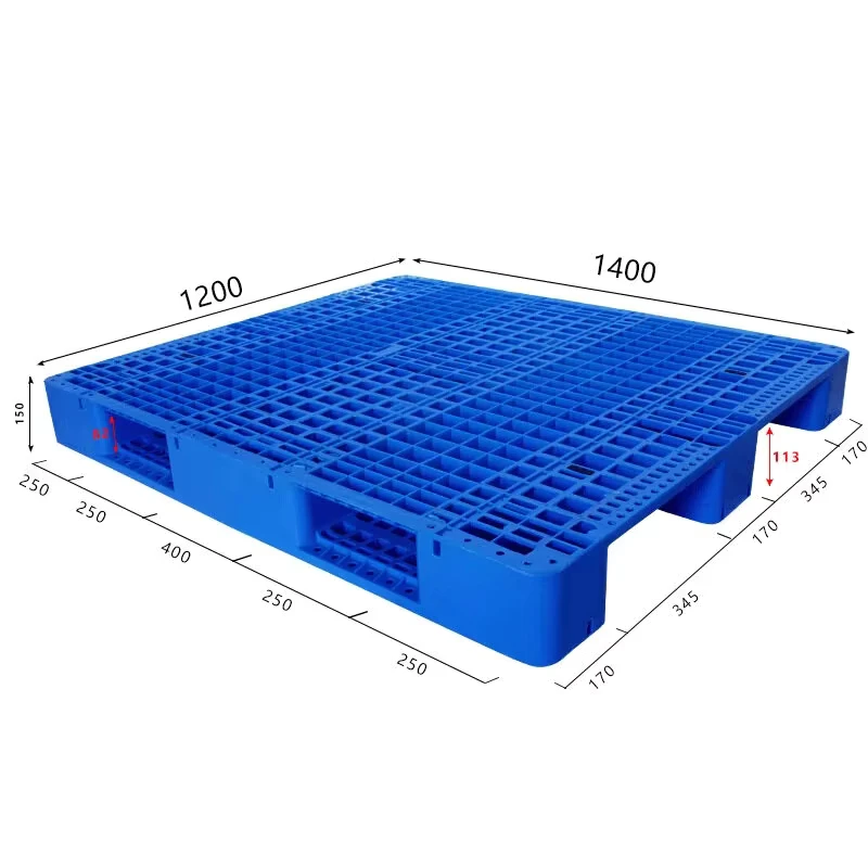 Custom-Heavy-Duty-Vented-Recycled-Plastic-Eco-friendly-Pallets-Durable-Single-Faced-4-Way-Entry-Type-4-T-Static-Load