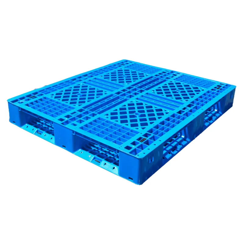 Customizable-Blue-HDPE-Industrial-Euro-Pallet-High-Strength-Single-Faced-4-Way-Entry-Type-Grid-Custom-Logo-Warehouse-High-1