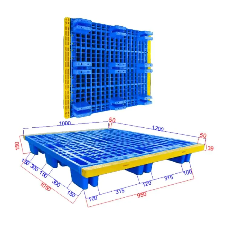 Customizable-Impact-Resistant-Plastic-Pallets-1200-1000mm-Nestable-Single-Sided-Open-Deck-for-Warehouse-Shipping
