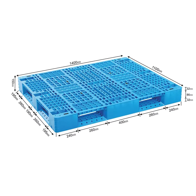 Customized-4-Way-Entry-Double-Faced-Large-Heavy-Duty-Industrial-HDPE-Plastic-Pallet-Model-1411-JINDU-Brand-2.0T-Dynamic-Load