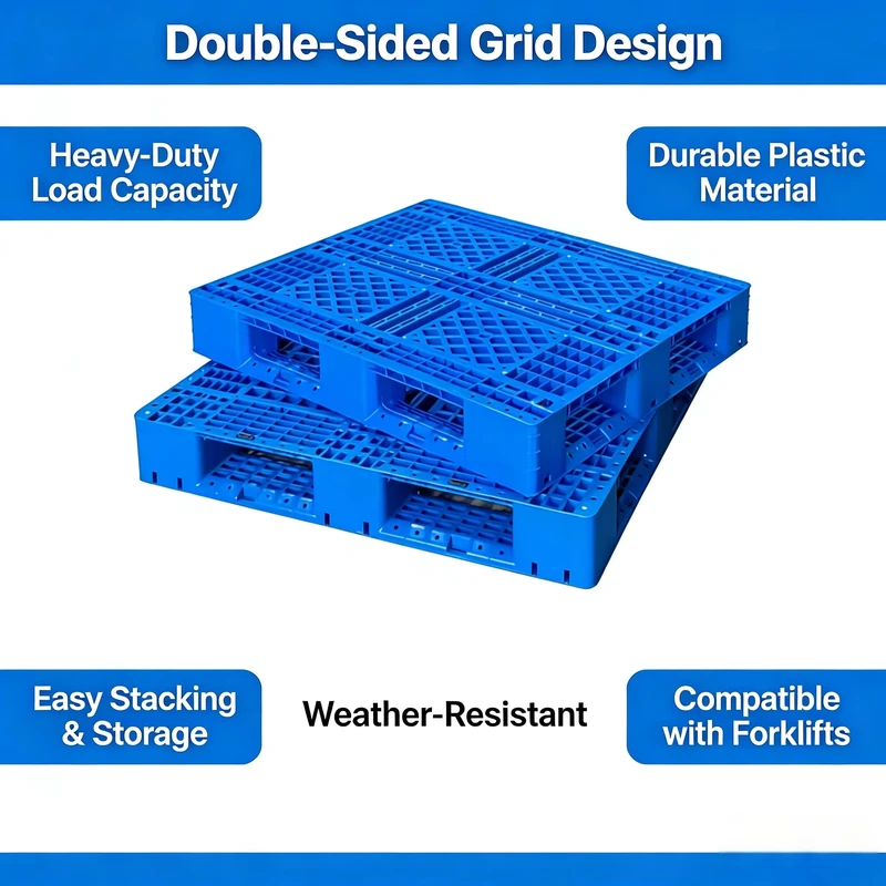 Customized-Logo-Heavy-Duty-Blue-Plastic-Pallets-1200x1000-Manufacturers-Price-Durable-Grid-Surface-Warehouse-Racking-Pallets