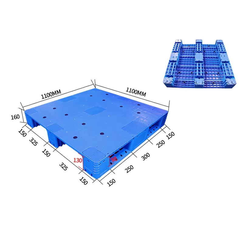 Customized-Single-Faced-1100-1100-Large-Heavy-Duty-Industrial-HDPE-Flat-Surface-Plastic-Pallet