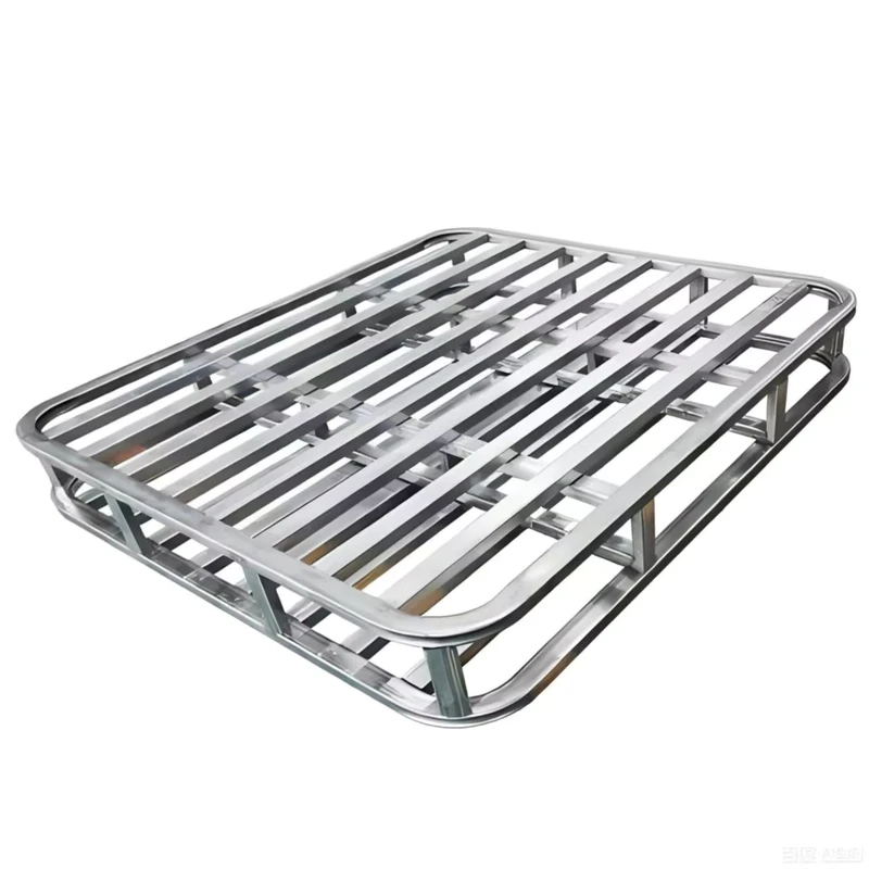 Customized-Stackable-Alloy-Steel-Pallets-Anti-Collision-Anti-Static-Features-4-Inch-Wheels-Powder-Coating
