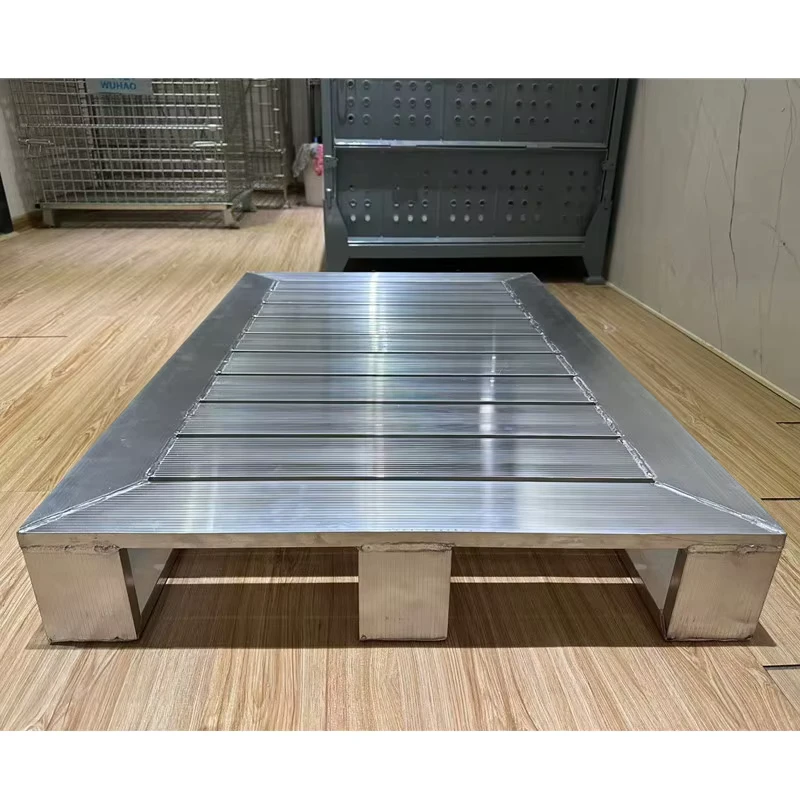 Customized-or-European-Standard-Size-Warehouse-Heavy-Duty-4-Way-Entry-Stackable-Aluminium-Alloy-Pallet-for-Sale