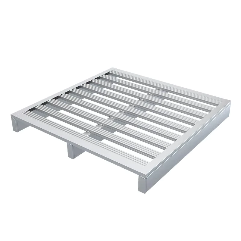 Double-Face-Corrugated-Surface-Metal-Pallet-Anti-Slip-High-Load-for-Frequent-Logistics-Forklift-Transportation