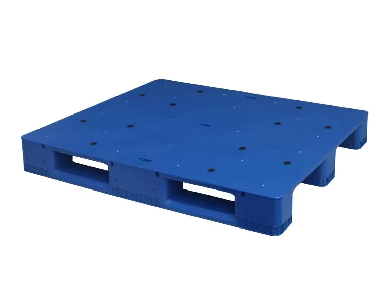 Durable-Euro-Pallet-1311-16-Single-Faced-4-Way-Entry-Recycled-Plastic-for-Industrial-Storage-and-Transportation