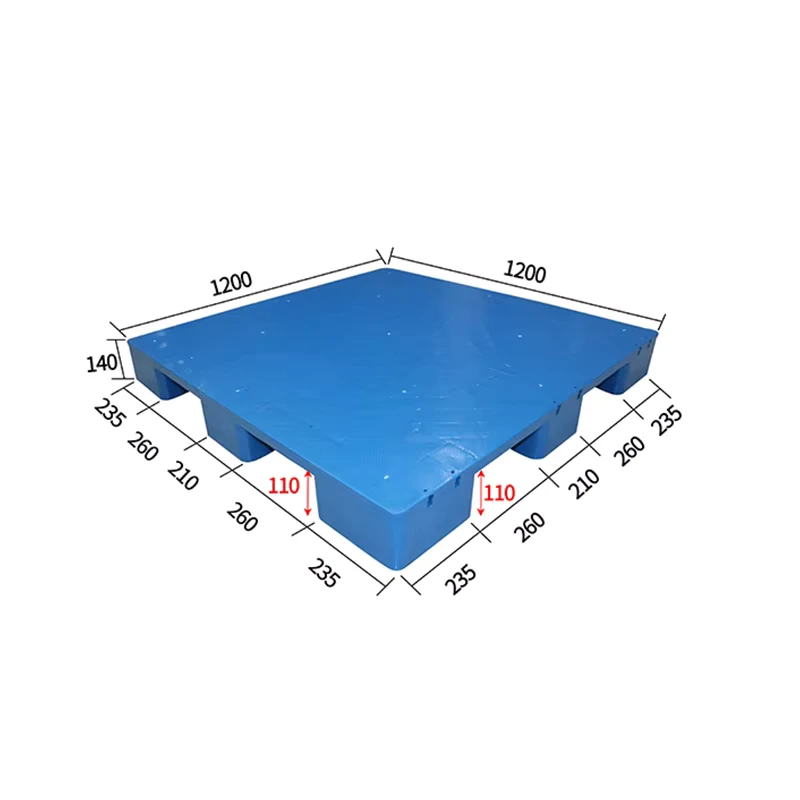 Durable-HDPE-Plastic-Euro-Pallet-Stackable-Nestable-Injection-Molded-Single-Faced-Pallet-With-Steel-Reinforcement