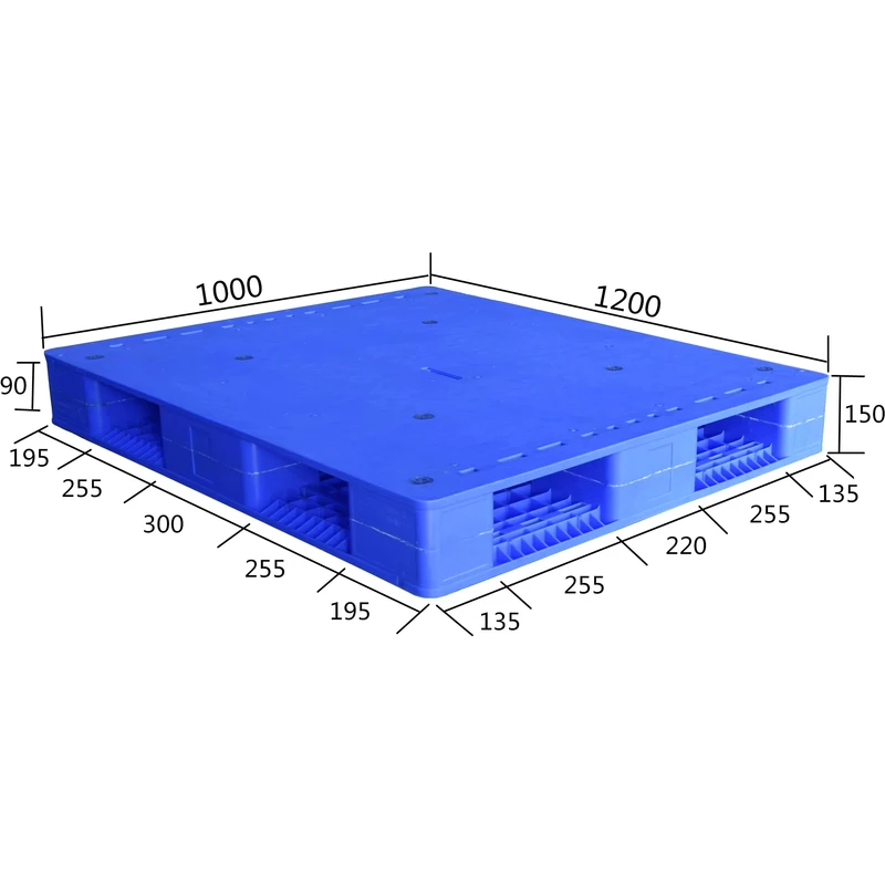 Durable-Solid-Reversible-Single-Faced-Euro-Pallet-Closed-Deck-Heavy-Duty-Steel-Reinforcement-2-Way-Entry-Blue-Industrial-Storage