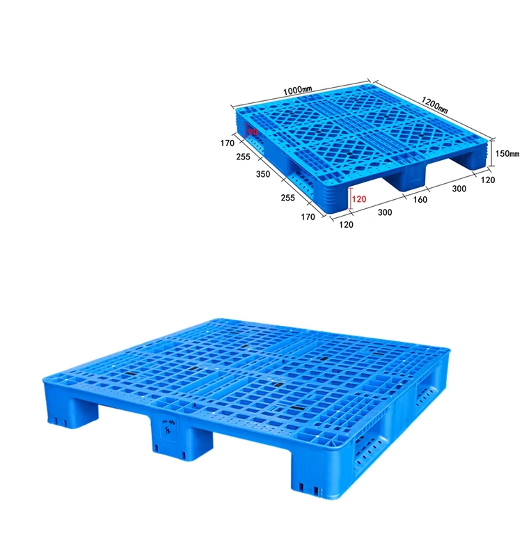 Eco-Friendly-Heavy-Duty-Single-Faced-HDPE-Euro-Pallets-Recycled-4-Way-Entry-for-Industry-Warehouse-Storage-1