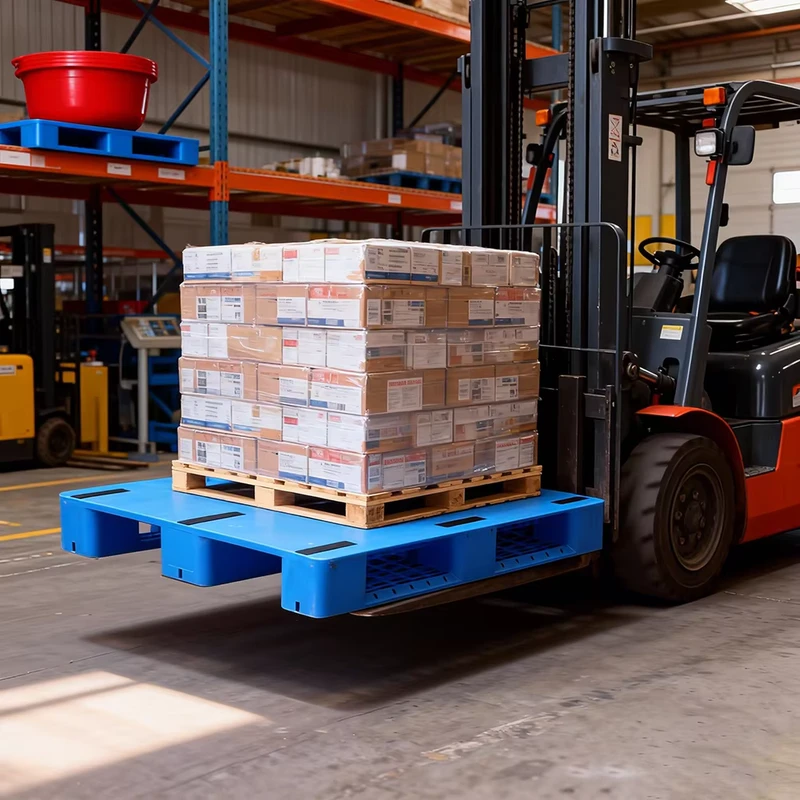 Eco-Friendly-Recycled-Polyethylene-Plastic-Pallets-Heavy-Duty-Pallet-Industry-Warehouse-Storage-Plastic-Pallet