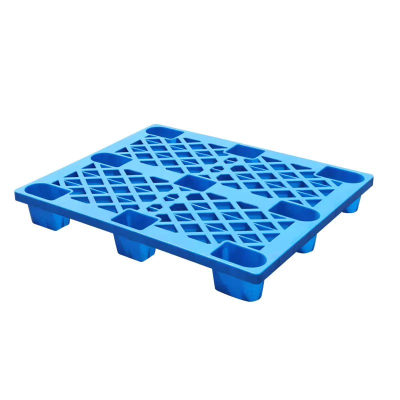 Eco-Friendly-Single-Sided-1100-900-Grid-Pallet-9-Legged-Recycled-High-Economy-Industrial-Plastic-Pallet-for-Warehouse