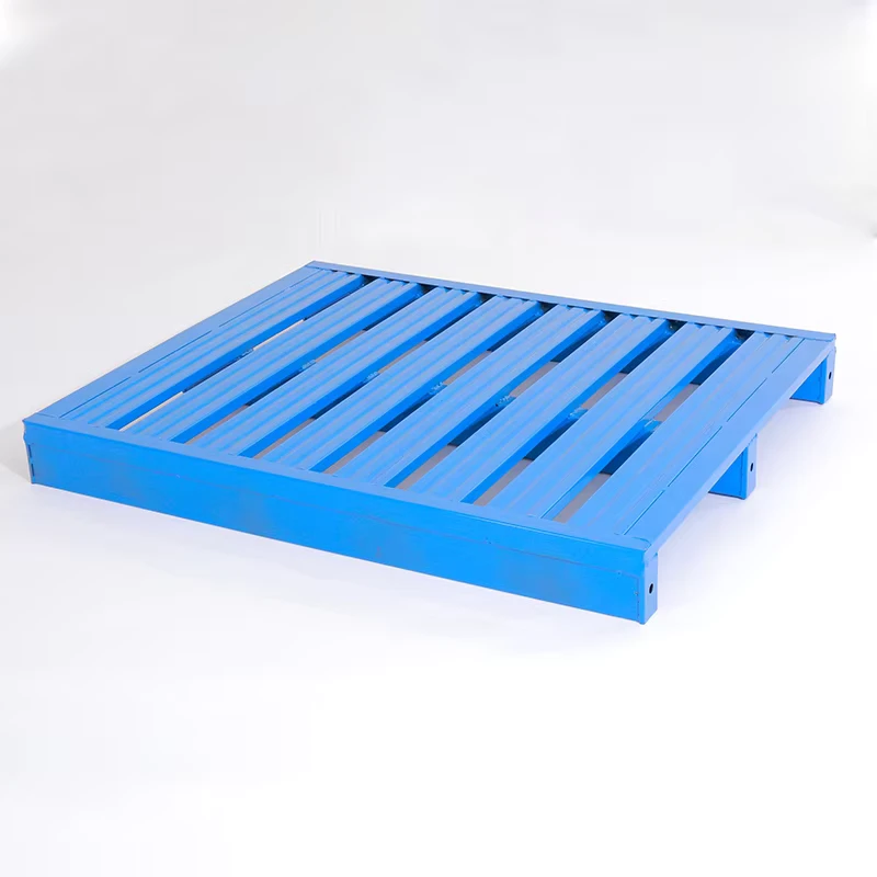 Eco-Friendly-Steel-Pallet-Heavy-Duty-Single-Faced-Recycled-4-Way-Entry-for-Industrial-Rack-and-Transportation