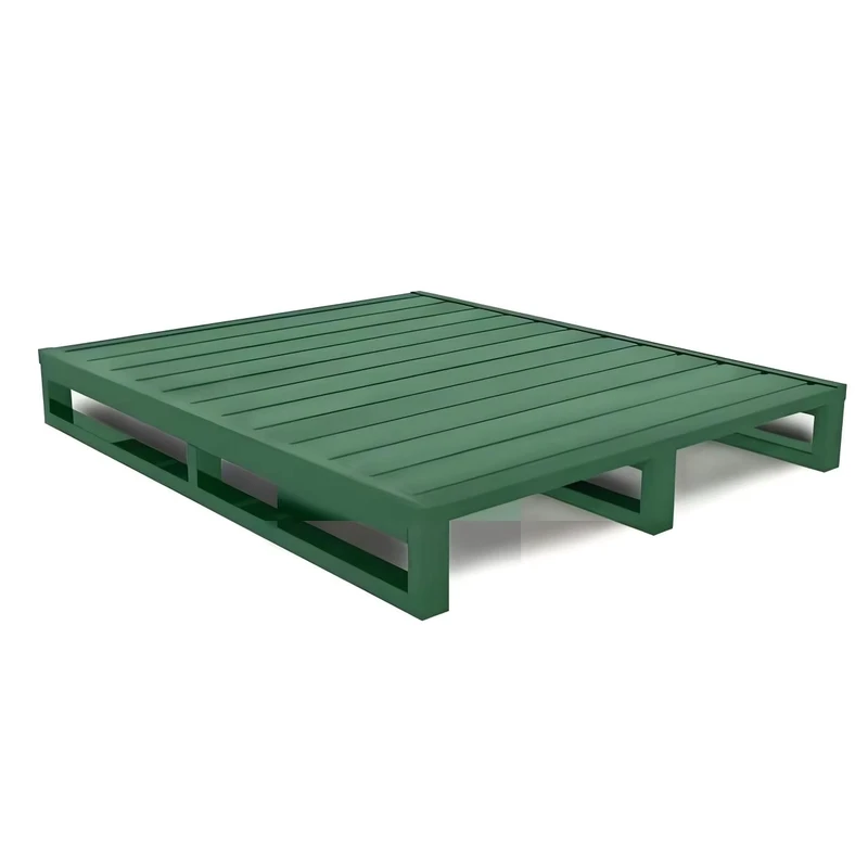 Eco-friendly-Heavy-Duty-4-Way-Entry-Single-Faced-Alloy-Steel-Pallets-3T-Static-Load-Custom-Capacity-Customized-Size