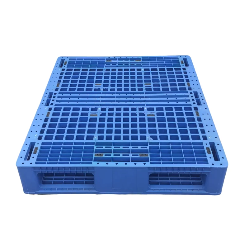 Economic-1200-800mm-Euro-Pallet-Single-Faced-Hard-Logistics-Plastic-Pallet-4-Way-Entry