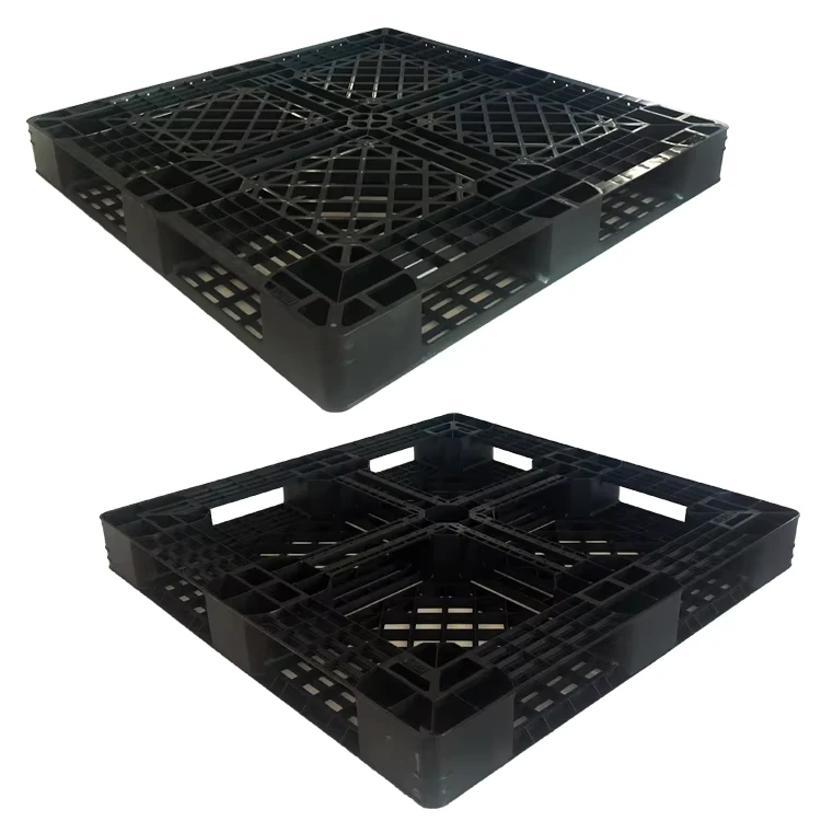 Energy-Efficient-Anti-UV-HDPE-4-Way-Entry-Plastic-Pallet-1100-1100-125mm-High-Durability-4T-Static-Load-1T-Dynamic-Load