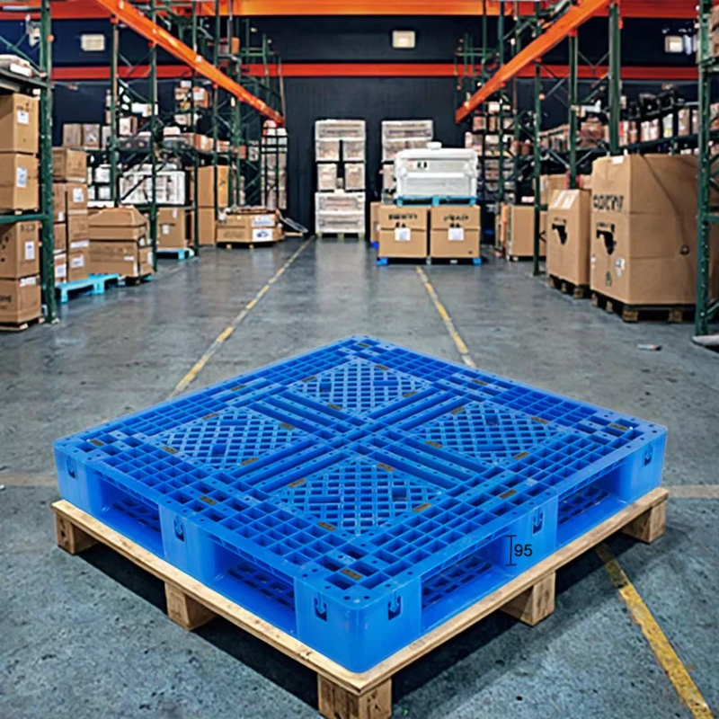 Euro-4-Way-Single-Faced-PE-Spill-Pallet-Crates-with-Removable-Lid-for-Secure-Containment-of-Bulk-Parts-Hazardous-Materials