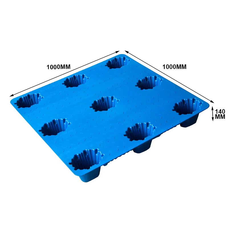 Euro-Pallet-1000-1000-140MM-Single-Faced-4-Way-Industrial-Stackable-Heavy-Duty-100-Virgin-PP-HDPE-6.0T-Static-Load-CE