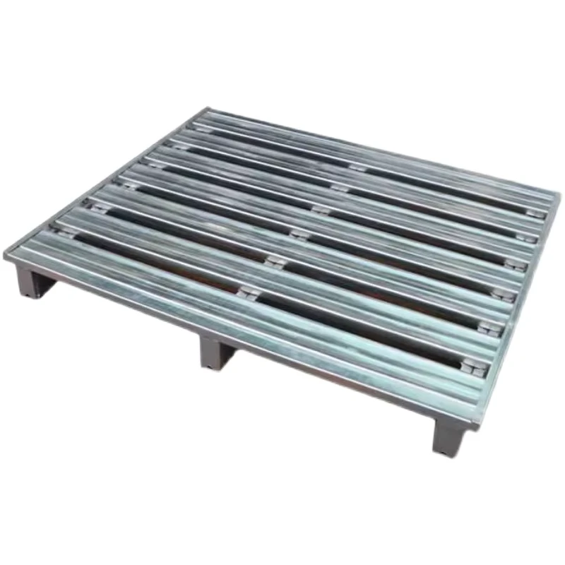 Euro-Pallet-Folding-Galvanized-Steel-Metal-Stackable-for-Warehouse-Storage-Powder-coated-for-Warehouse-Storage