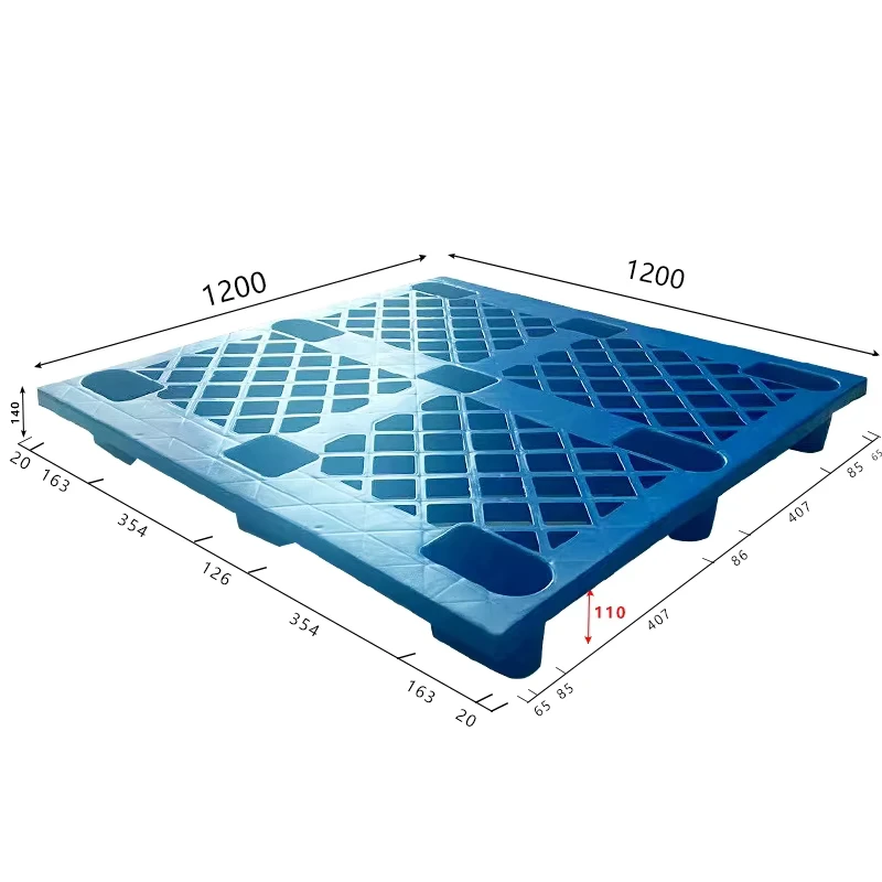 Euro-Plastic-Pallet-Single-Faced-4-Way-Entry-Dynamic-Load-and-Industrial-Storage-Use