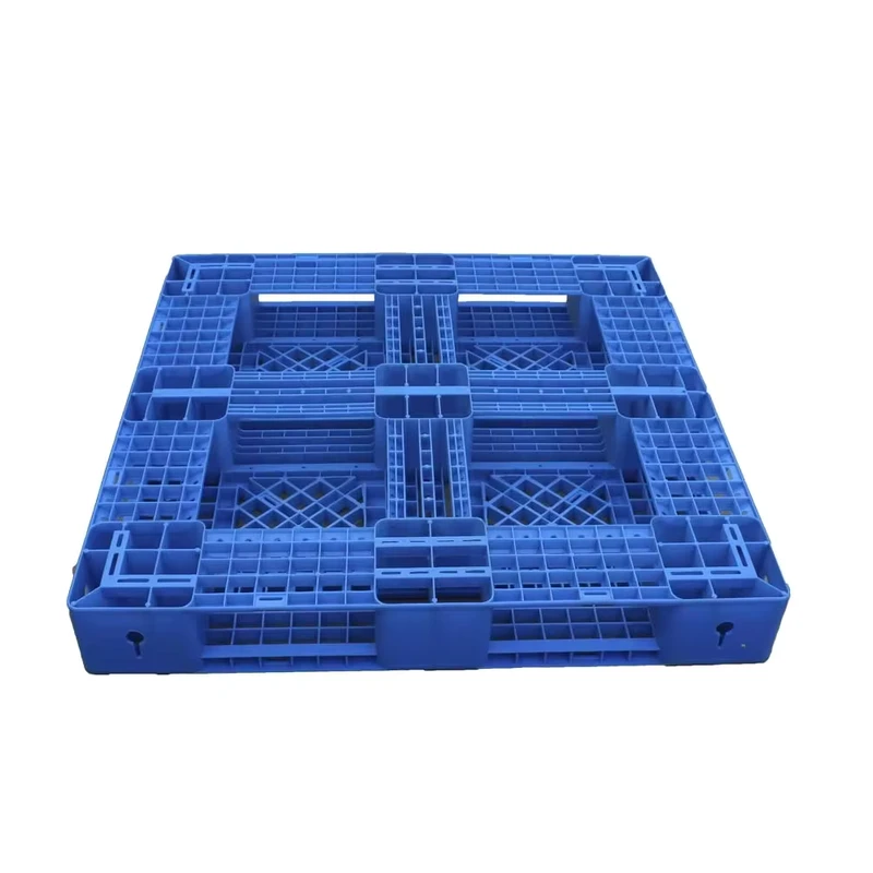 Euro-Plastic-Pallet-Single-Faced-Storage-9.5kg-1111-1100-1100-150mm-Grid-Field-Logistics-4-Way