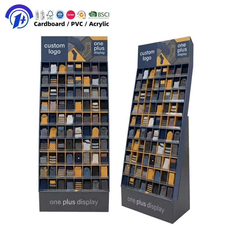 Foldable-Portable-Supermarket-Socks-Cardboard-Display-Rack-Eco-Friendly-Paper-Socks-Display-Rack-with-Brand