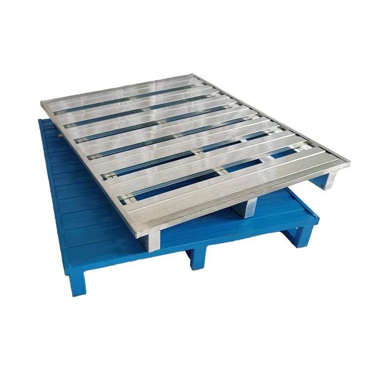 Four-or-Two-Way-Entry-Heavy-Duty-Galvanized-Rackable-Steel-Pallet-for-Weighty-Goods