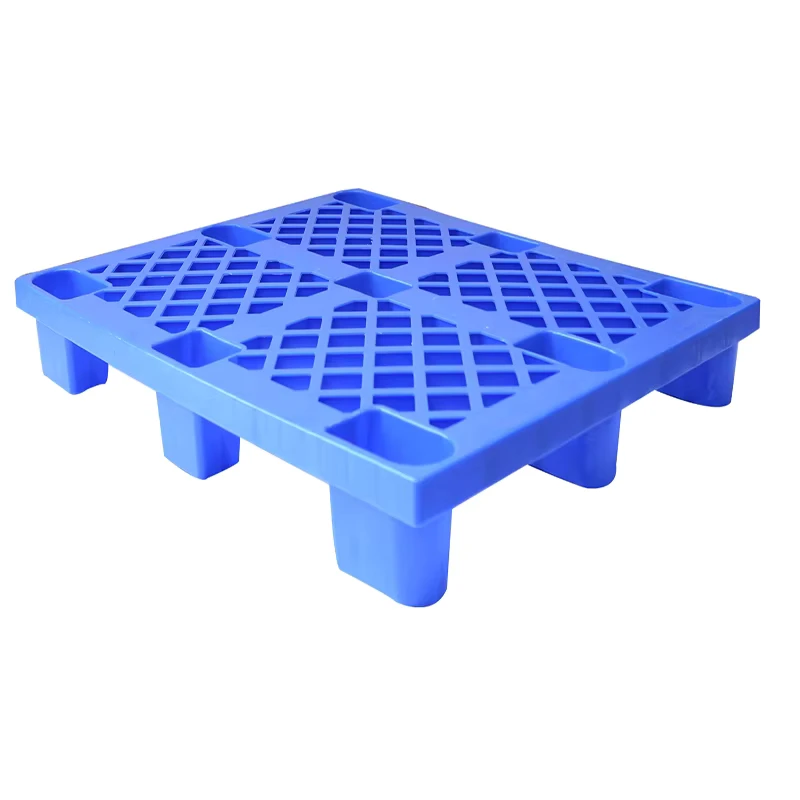 Grid-Nine-foot-Type-Nine-leg-Single-Faced-4-Way-Entry-Heavy-Duty-HDPE-Plastic-Pallet-For-Warehouse-Use