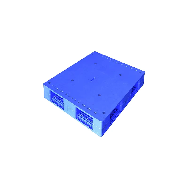 HDPE-Double-Faced-Flat-Deck-Hygienic-Plastic-Pallet-Food-Grade-4-Way-Entry-Eco-Friendly-9-Steel-Core-Reinforced-5.0T-Static-Blue