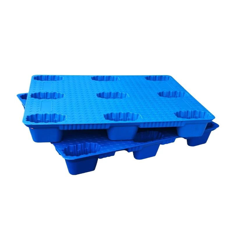 HDPE-Euro-Nine-Leg-Pallets-Eco-friendly-Lightweight-Nestable-4-Way-Entry-Industrial-20kg-6-Ton-Static-Load-Plastic-Storage