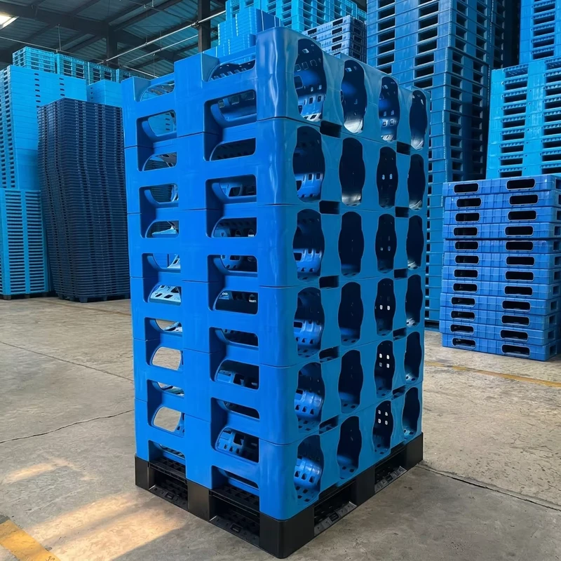 HDPE-Heavy-Duty-Eco-friendly-Industrial-Plastic-Pallet-with-4-Way-Entry-for-Warehouse-Use-Customizable-Size-Color
