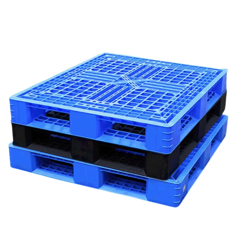 HDPE-Heavy-Duty-Plastic-Pallet-4-Way-Entry-Single-Faced-Blue-Eco-Friendly-Export-Pallet