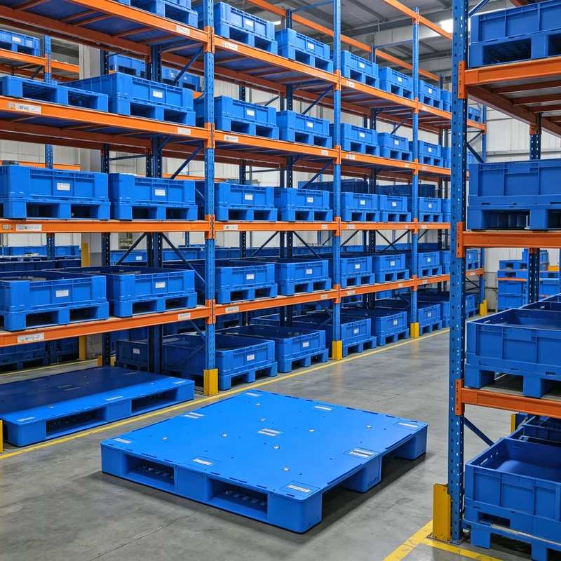 HDPE-Plastic-Pallet-1200x1000x150mm-4000kg-Static-Load-4-Way-Entry-Custom-Color-for-Logistics