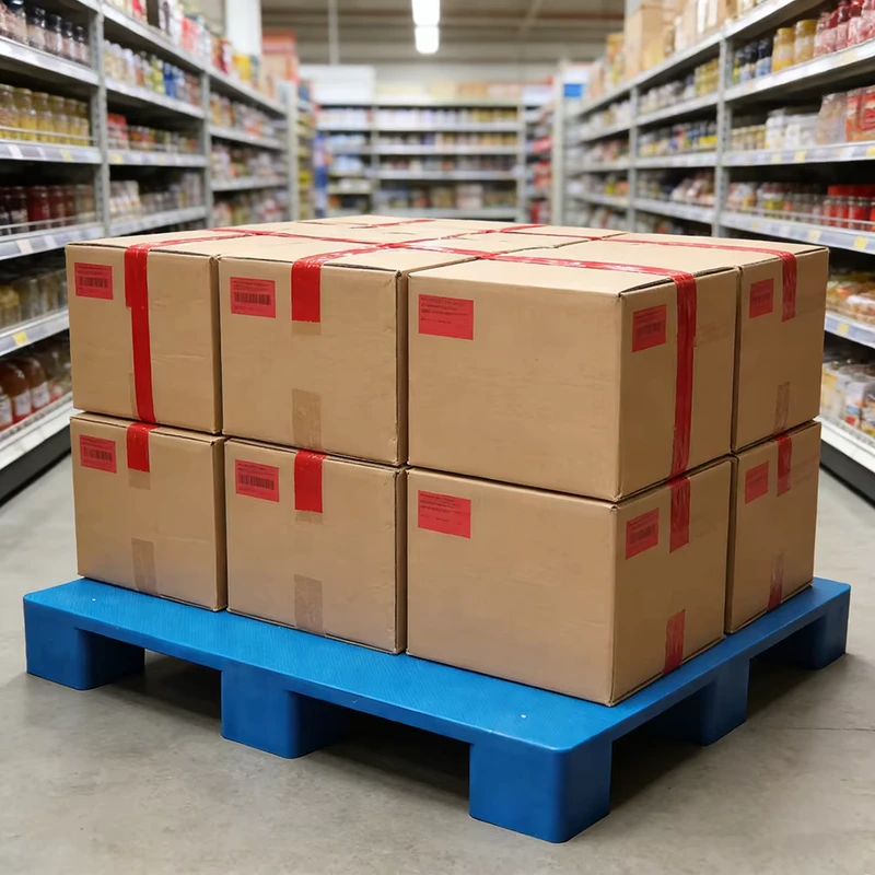 Heavy-Duty-1100-1100-135mm-Plastic-Customized-PP-Flat-Solid-Top-Single-Face-Pallet