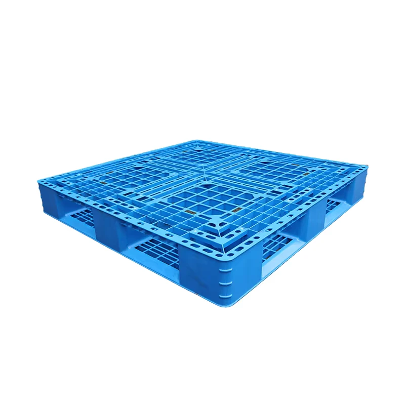 Heavy-Duty-1100-X-1100-Standard-Plastic-Pallets-Single-Faced-Manufacture-Six-Runners-Pallets